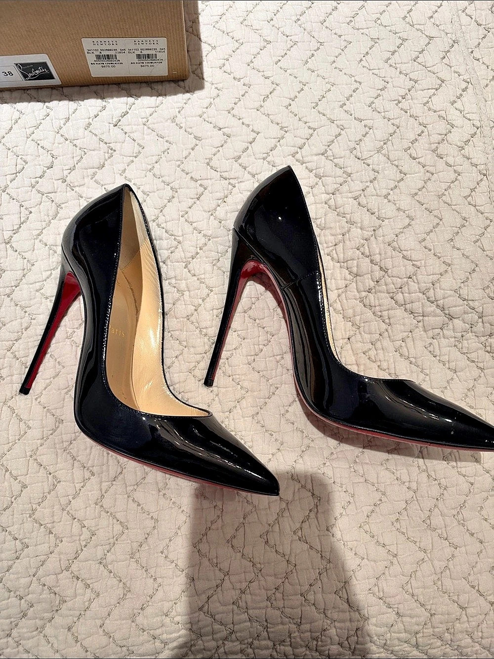 Christian Louboutin So Kate 120 Patent Calf Leather Pumps Pointed Toe Heels